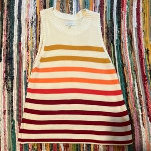 Lucky Brand Striped Sweater Tank size L